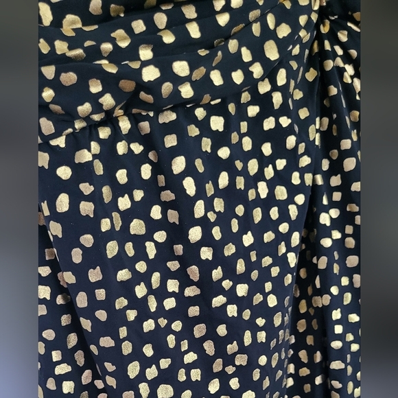 Gold Foil Dot Twist Front Pull-on Swim Dress - Picture 2 of 9